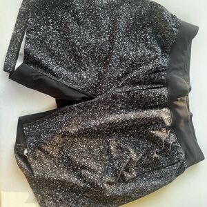 Black and White Speckled Shorts